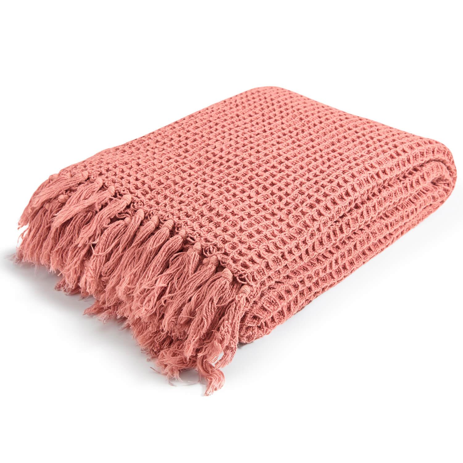 DECKE Die Hyggelige - Orange, Naturmaterialen (130/1.5cm) - Mokebo