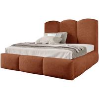 POLSTERBETT Bero, 200x200, Bouclé-Stoff, Ziegelrot - Rostfarben, Textil (200/200cm) - Beautysofa