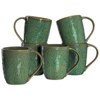 KAFFEEBECHER Matera grün 430 ml 6er Set - Grün, Keramik (0.43L) - Leonardo Living