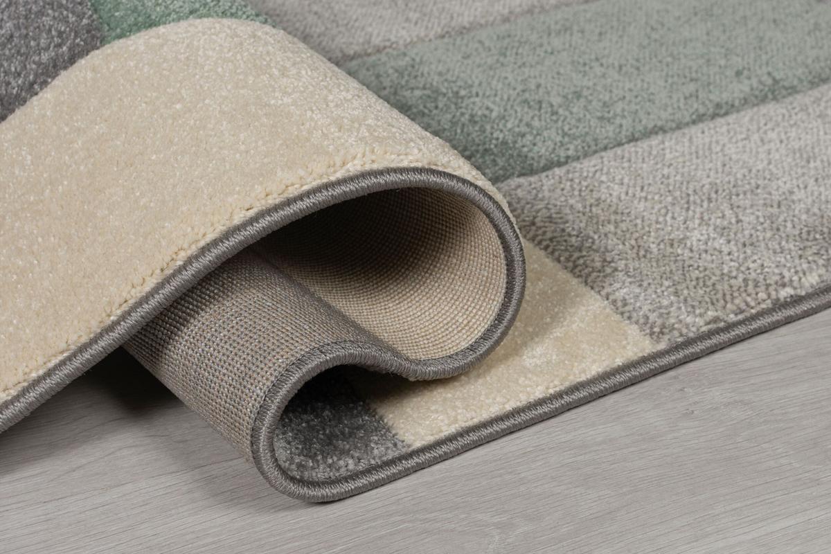 TEPPICH NIDD, geometrisch, Grün-Grau, 200 x 290 cm - Grün, Textil (200/290cm) - KADIMA DESIGN