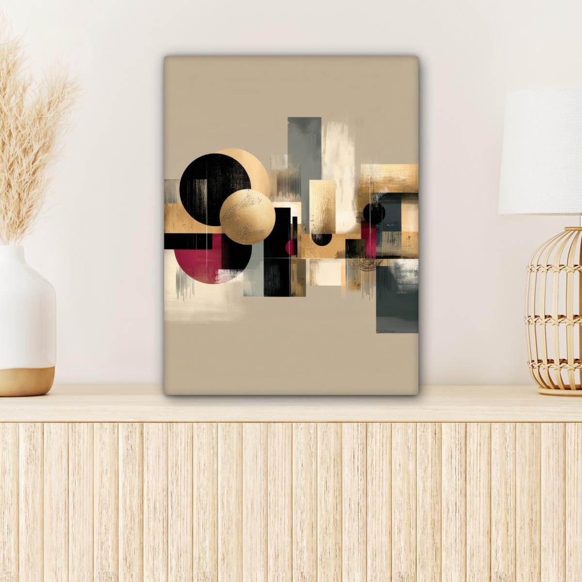LEINWANDBILD Abstrakt - Formen - Beige - Texturen Room Decor 30x40 cm - Beige, Textil (30/40cm) - MuchoWow