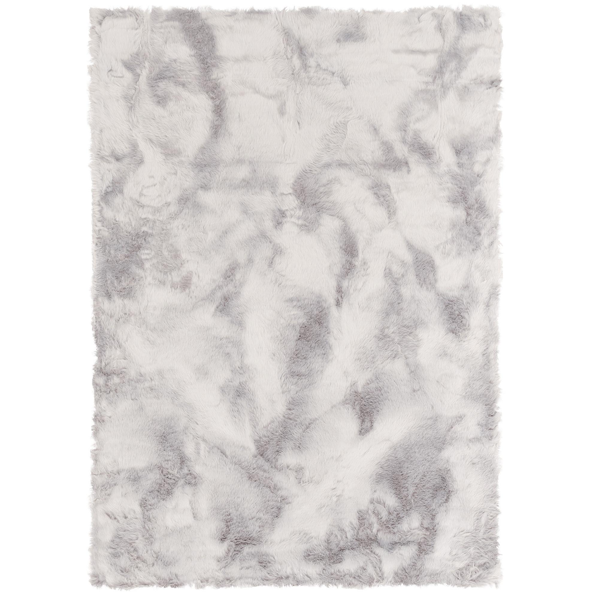 LUXUS SUPER SOFT FELLTEPPICH ASPEN MELIERT - Hellgrau, Textil (70/140cm) - Pergamon