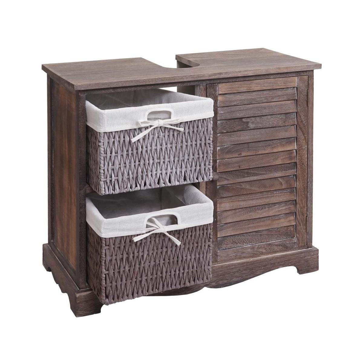 WASCHBECKENUNTERSCHRANK Braun - Braun, Holz (65/60/31cm) - MCW