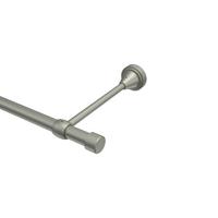GARDINENSTANGE Primus Lucan 140 cm, 1-läufig (ohne Ringe), 16 mm Ø Chrom matt - Chromfarben/Nickelfarben, Metall (140cm) - INTERDECO