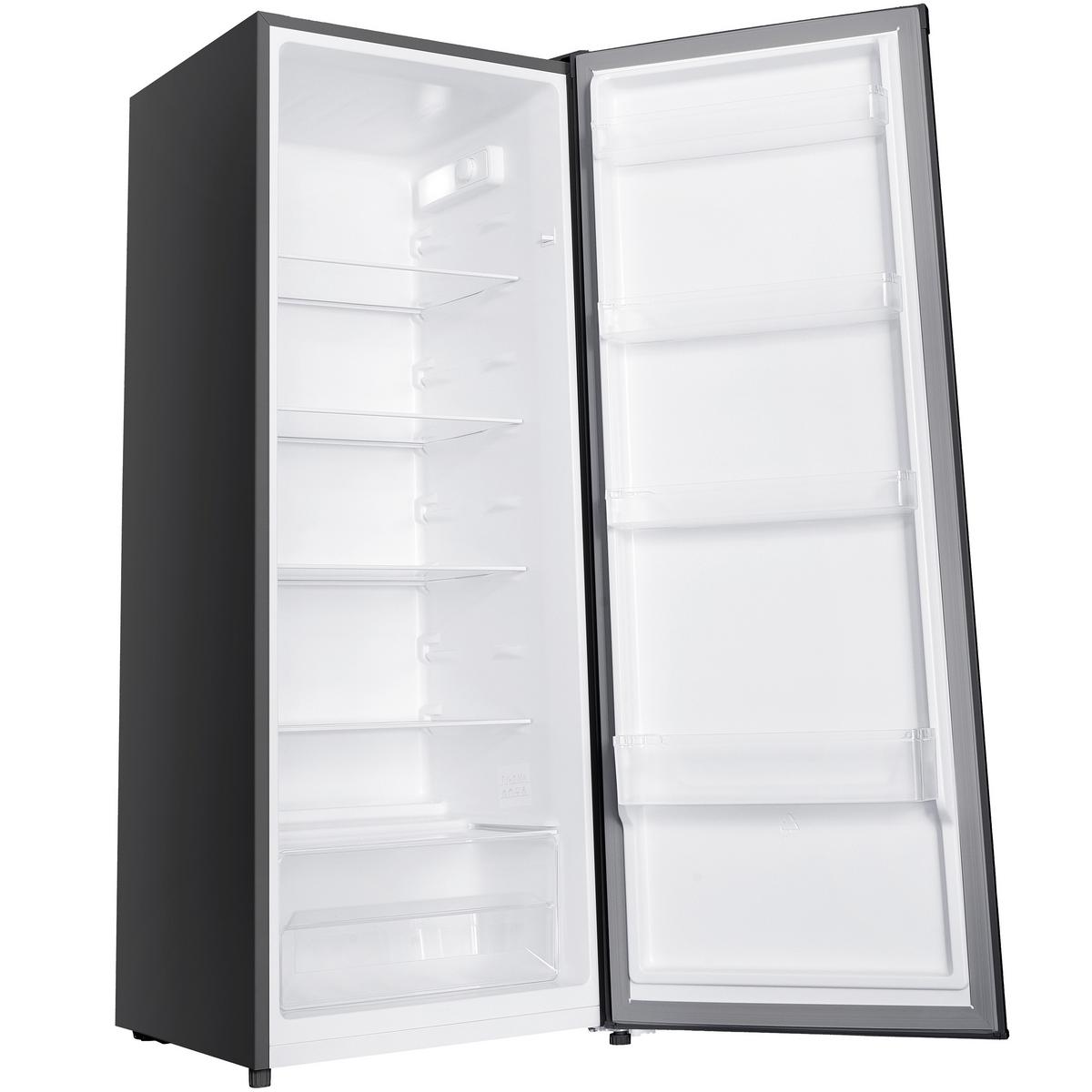 KÜHLSCHRANK CS2422E-S ohne Gefrierfach groß - 242 Liter, freistehend, 143 cm hoch, silber - Silberfarben, Glas/Kunststoff (54.5/143/55.5cm) - homeX