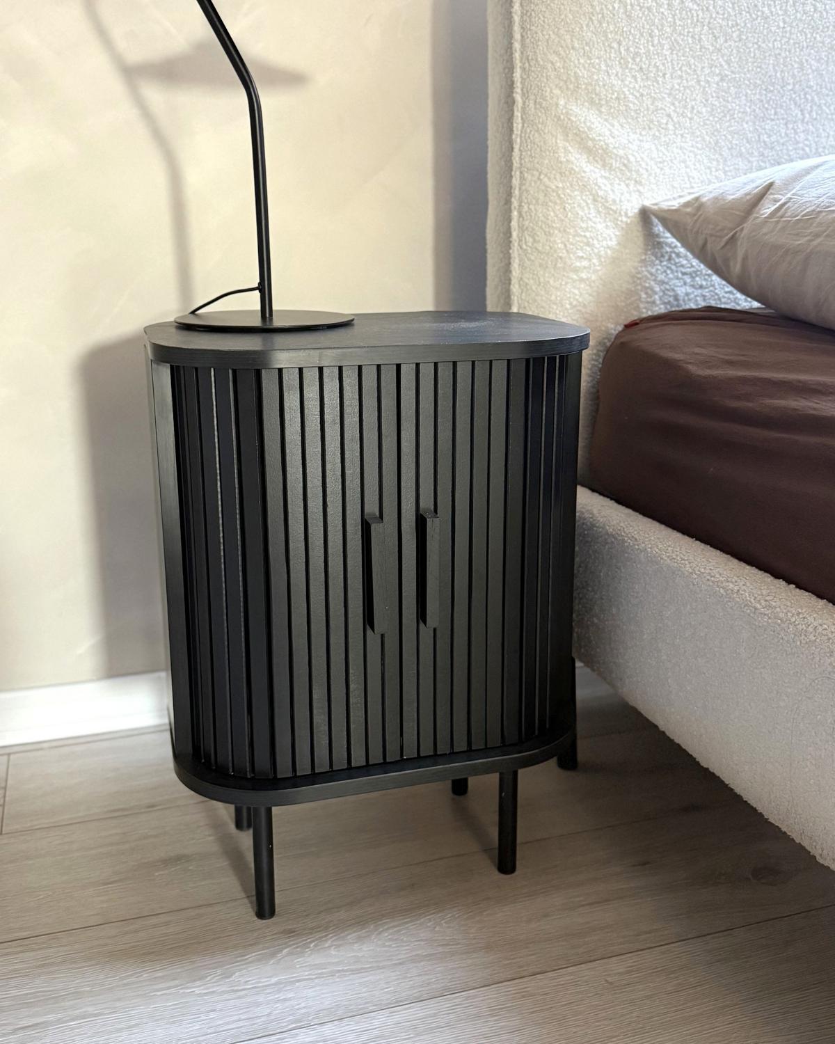 NACHTTISCH Schwarz Bradley - Schwarz, Holzwerkstoff (30/40/55cm) - Beliani