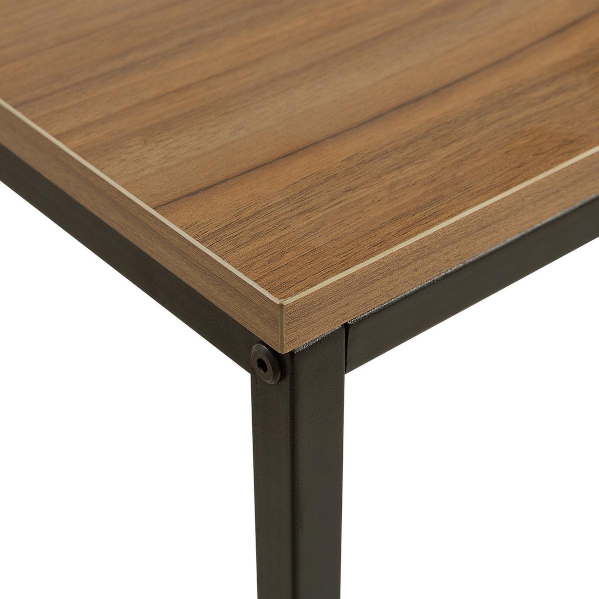 KONSOLENTISCH dunkler Holzfarbton/schwarz Tulia - Dunkelbraun/Schwarz, Holzwerkstoff (30/100/81cm) - Beliani