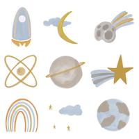 WANDAUFKLEBER 100x167cm - Planeten-Weltraumillustration - Multicolor, Kunststoff (100/167/0.1cm) - Wallfluent