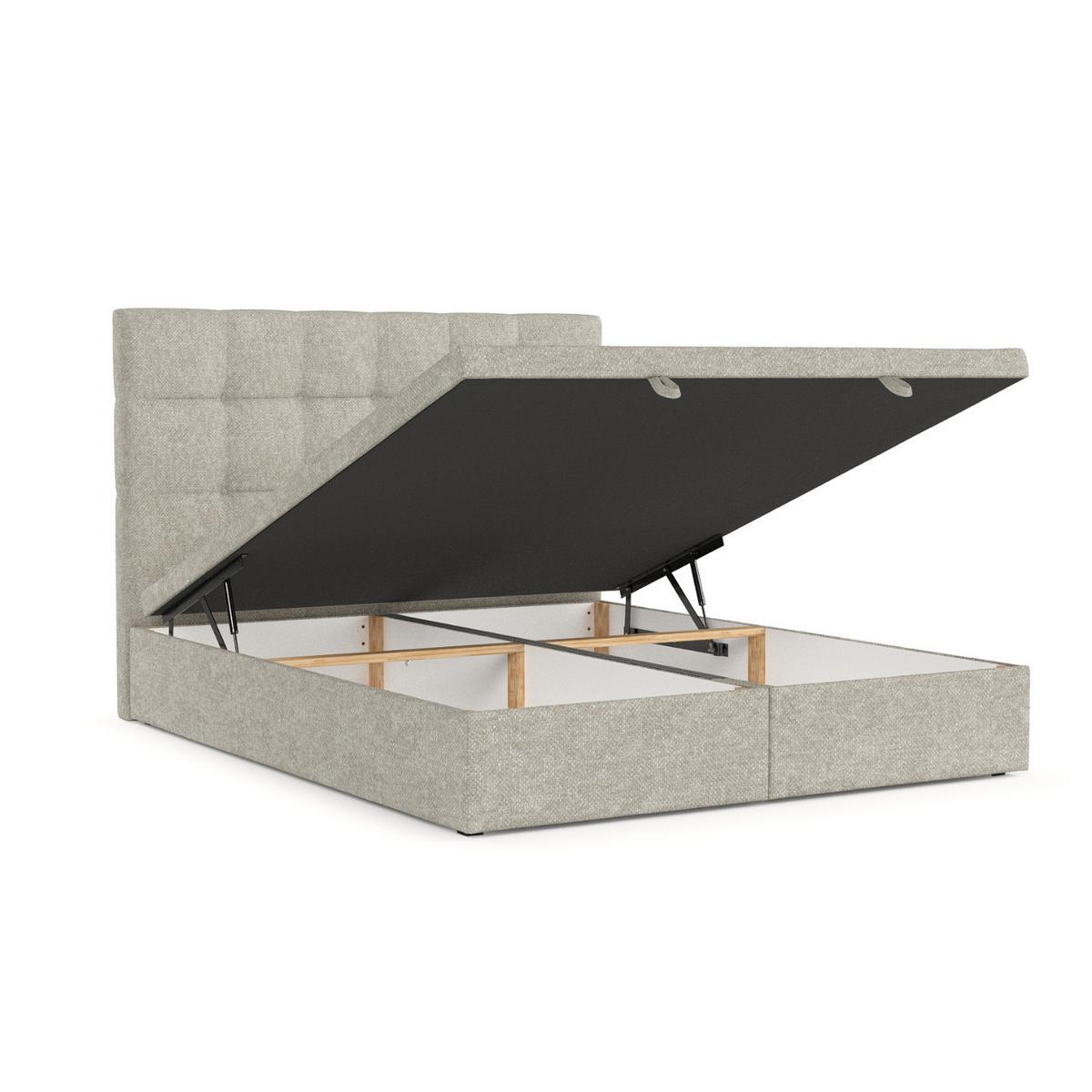 POLSTERBETT Guam mit Stauraum 120/200 cm Beige im Alta Stoff - Beige/Schwarz, Holz/Holzwerkstoff (120/200cm) - AltaBeds