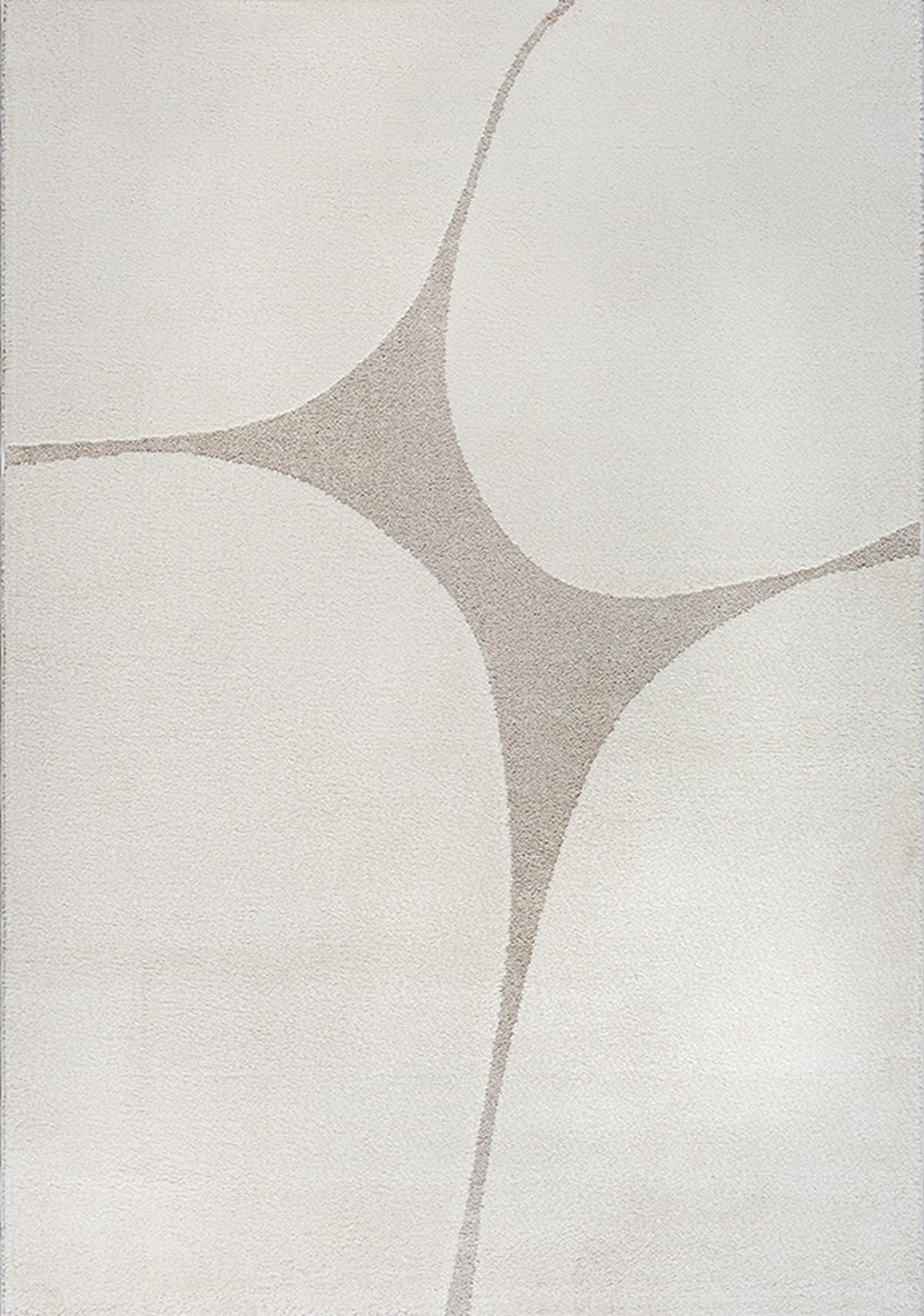 KURZFLORTEPPICH Abstrakt MUOTA Polypropylen Creme 120 x 160 cm - Beige, Textil (120/160cm) - KADIMA DESIGN