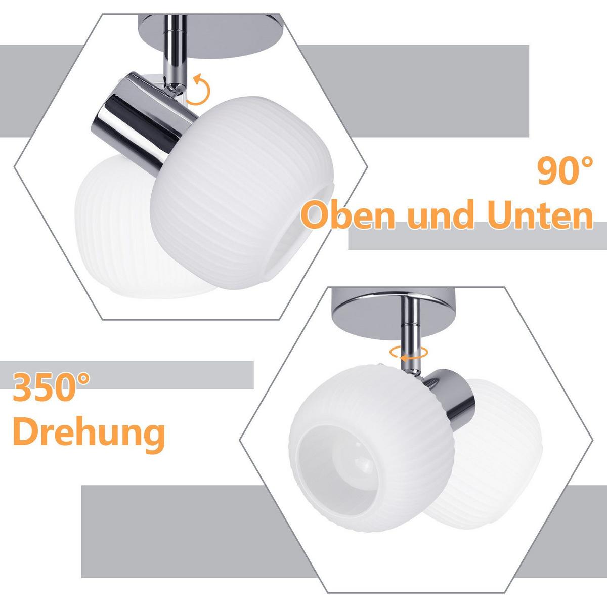 DECKENSTRAHLER Libby 1-flammig 12.5/10/13cm - Weiß, Metall (12.5/10/13cm) - Nettlife