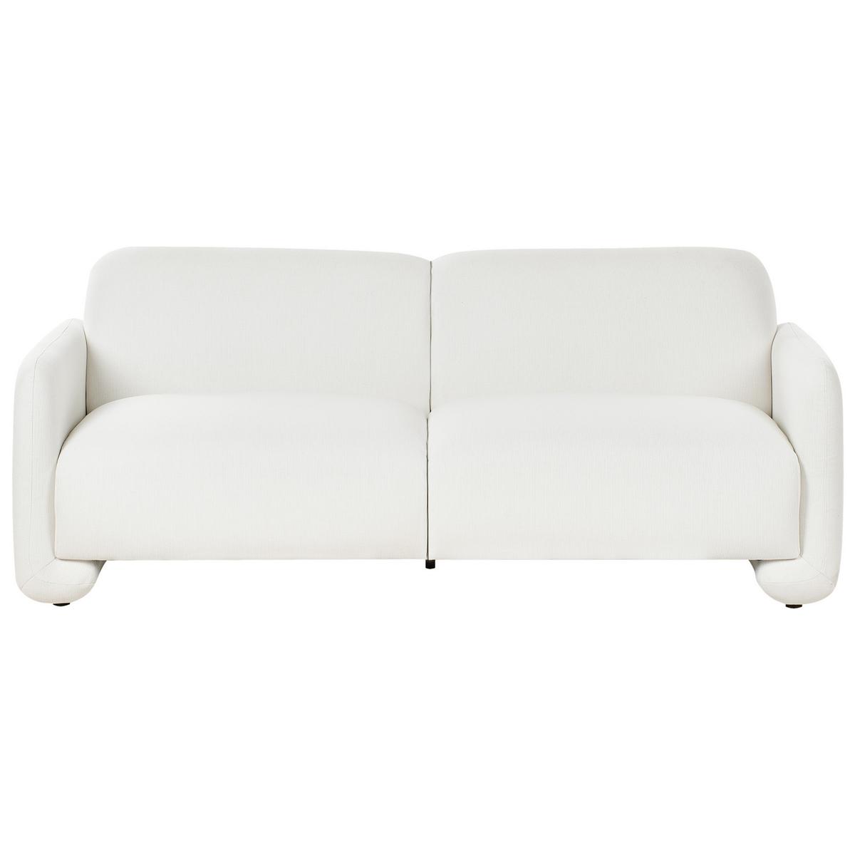 SOFA-SET 4-Sitzer Stoff Weiß Saland - Weiß, Textil (202/82/82cm) - Beliani