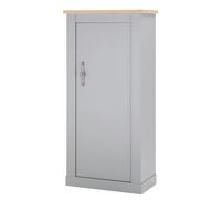 KOMMODE grau, Artisan Eiche 68 cm , Highboard im Landhaus-Stil - Silberfarben/Hellgrau, Holzwerkstoff/Metall (68/142/37cm) - Furn.Design