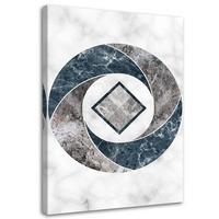 LEINWANDBILD Abstrakte Geometrie - Marmor 40x60cm - Grau, Textil (40/60cm) - Feeby