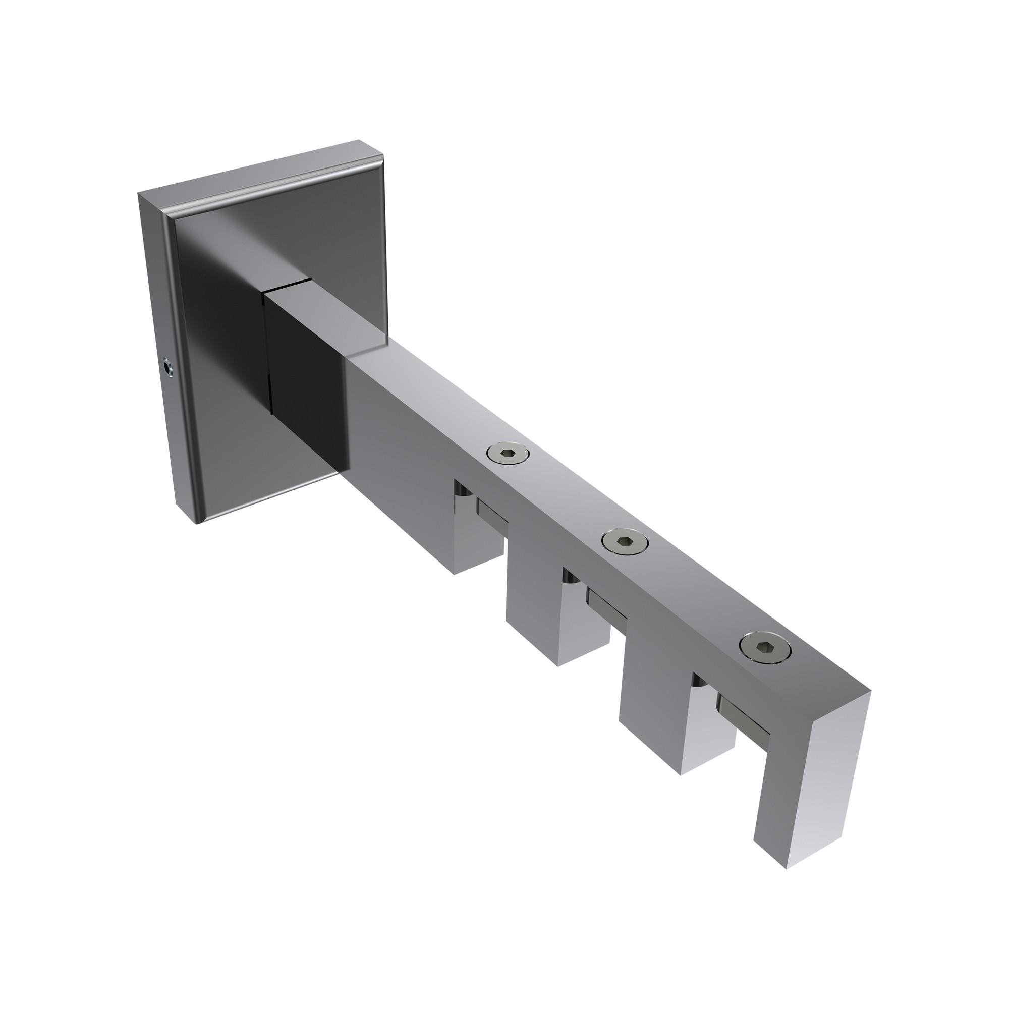 TRÄGER FÜR GARDINENSTANGEN INNENLAUF 14x35 mm, Smartline 3-läufig lang, Chrom - Chromfarben, Metall (14.5/6.5/4.5cm) - INTERDECO