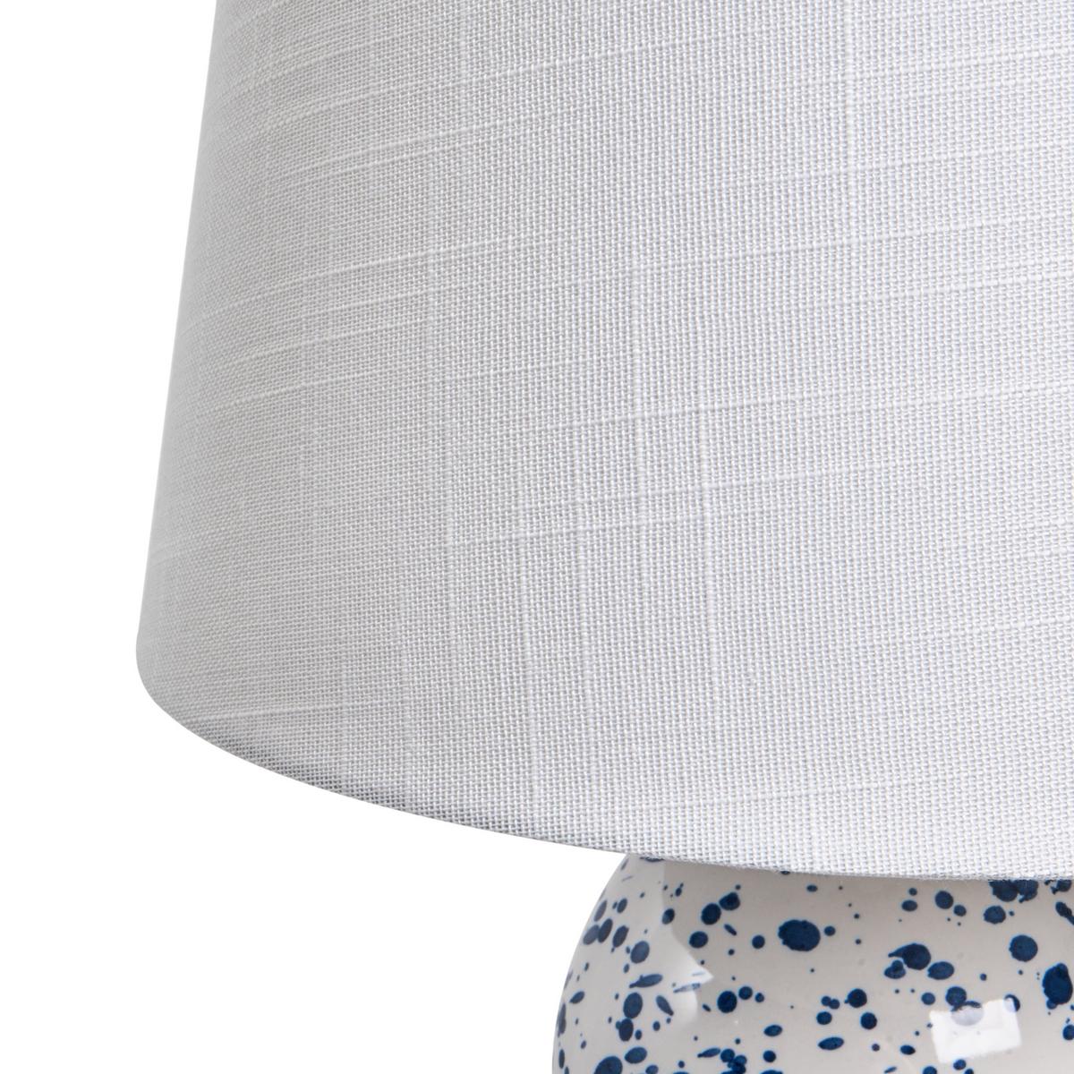 TISCHLAMPE Keramik Weiß/Blau Macal - Blau/Weiß, Keramik (28/28/46cm) - Beliani