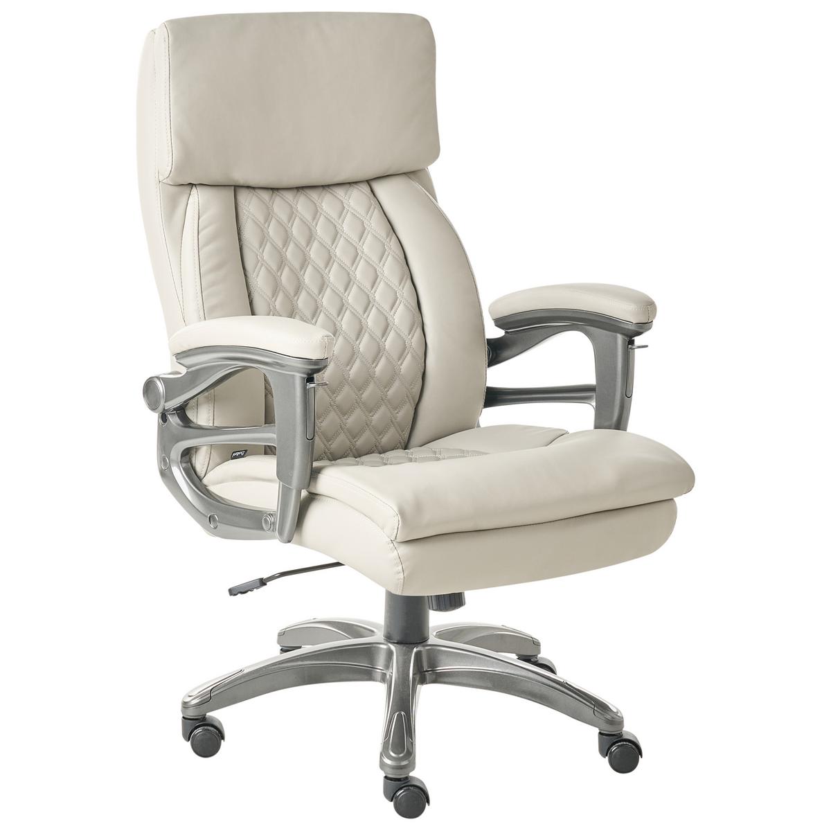 CHEFSESSEL Beige Gallant - Beige/Silberfarben, Kunststoff (66/113/66cm) - Beliani