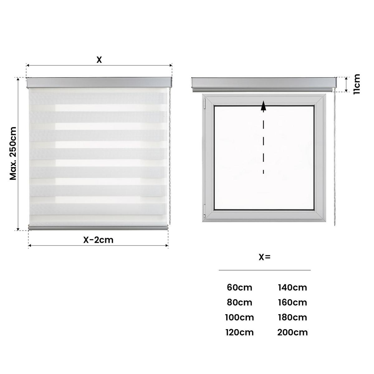 DOPPELROLLO Weiß 120x250 cm - Weiß, Kunststoff (120/250cm) - STORESDECO