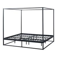 HIMMELBETT Kristianstad - Schwarz, Metall (180/200cm) - [en.casa]