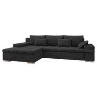 ECKSOFA Bangkok, Seite: Links - Anthrazit/Silberfarben, Holz/Textil (310/175cm) - MIRJAN24