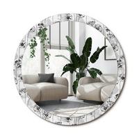 SPIEGEL Rund Ø 100 cm mit Aufdruck - Weiß, Glas (100/100/0.4cm) - Wallfluent