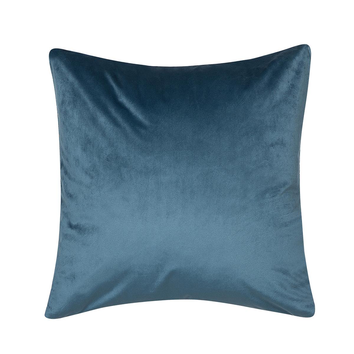 DEKOKISSEN 2er-Set Blau 45/45 cm Gardenia - Blau, Textil (45/45cm) - Beliani