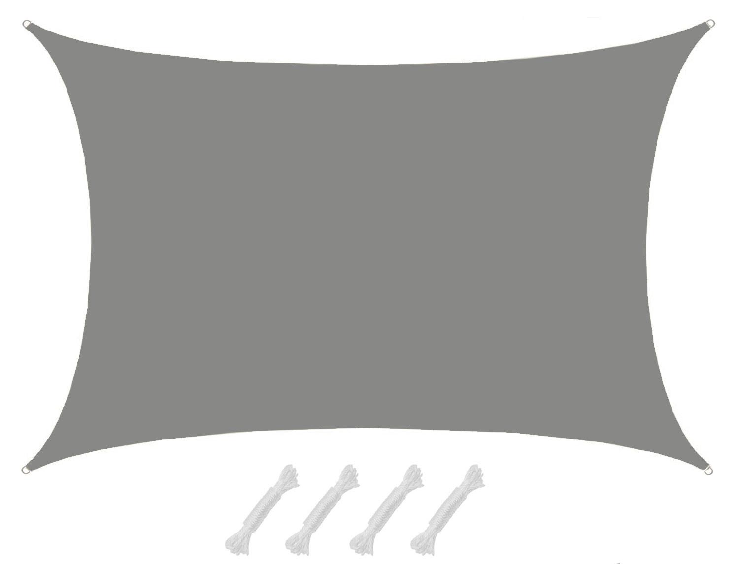 SONNENSEGEL 500/700 cm grau, rechteckig - Grau, Kunststoff (500/700cm) - Amanka