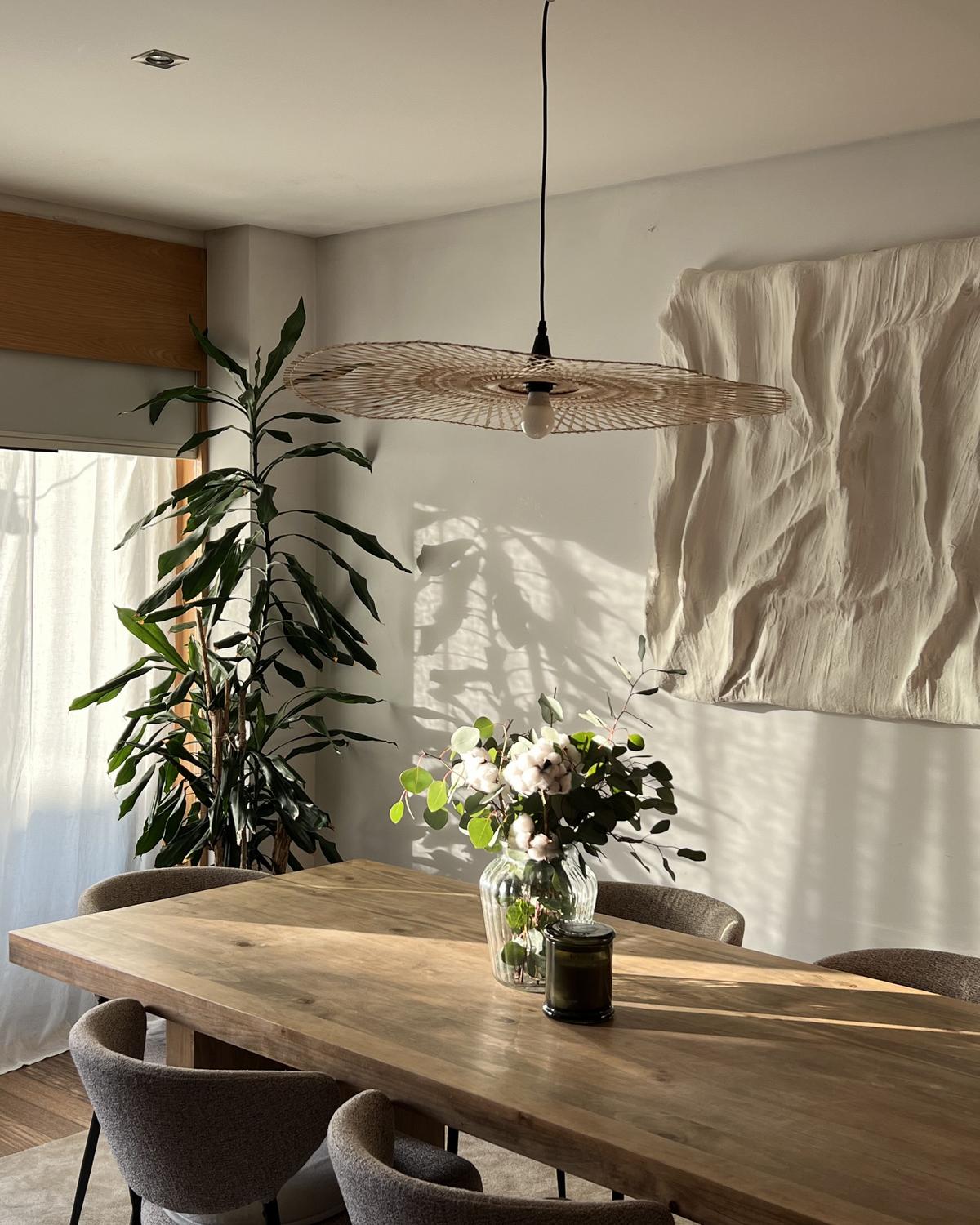 HÄNGELEUCHTE Floyd 80/80/130 cm - Hellbraun, Holz (80/80/130cm) - Beliani