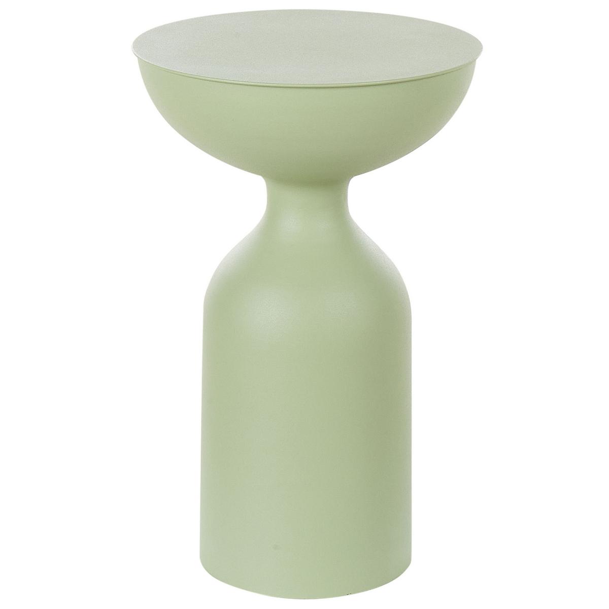 BEISTELLTISCH 2er-Set Metall hellgrün rund Cota/Tenjo - Grün, Metall (36/36/56cm) - Beliani