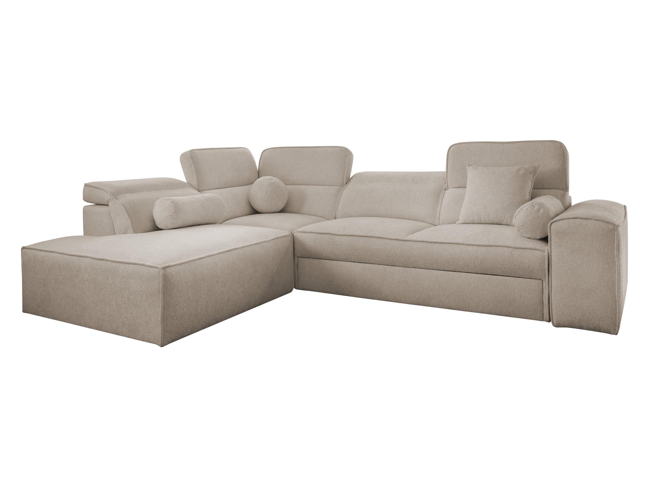 ECKSCHLAFSOFA Viveri VII, Seite: Links - Hellbraun, Holz/Textil (276/214cm) - MIRJAN24