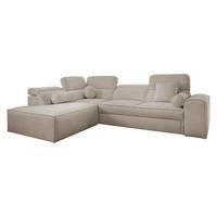 ECKSCHLAFSOFA Vito VII, Seite: Links - Hellbraun, Holz/Textil (276/214cm) - MIRJAN24