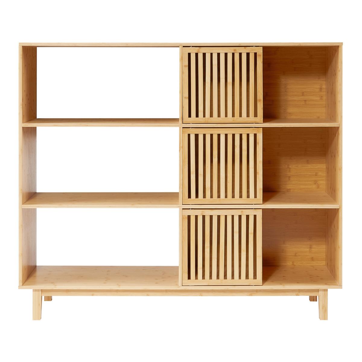 BÜCHERREGAL Ypäjä - Naturfarben, Holz (147/127.5/39cm) - [en.casa]
