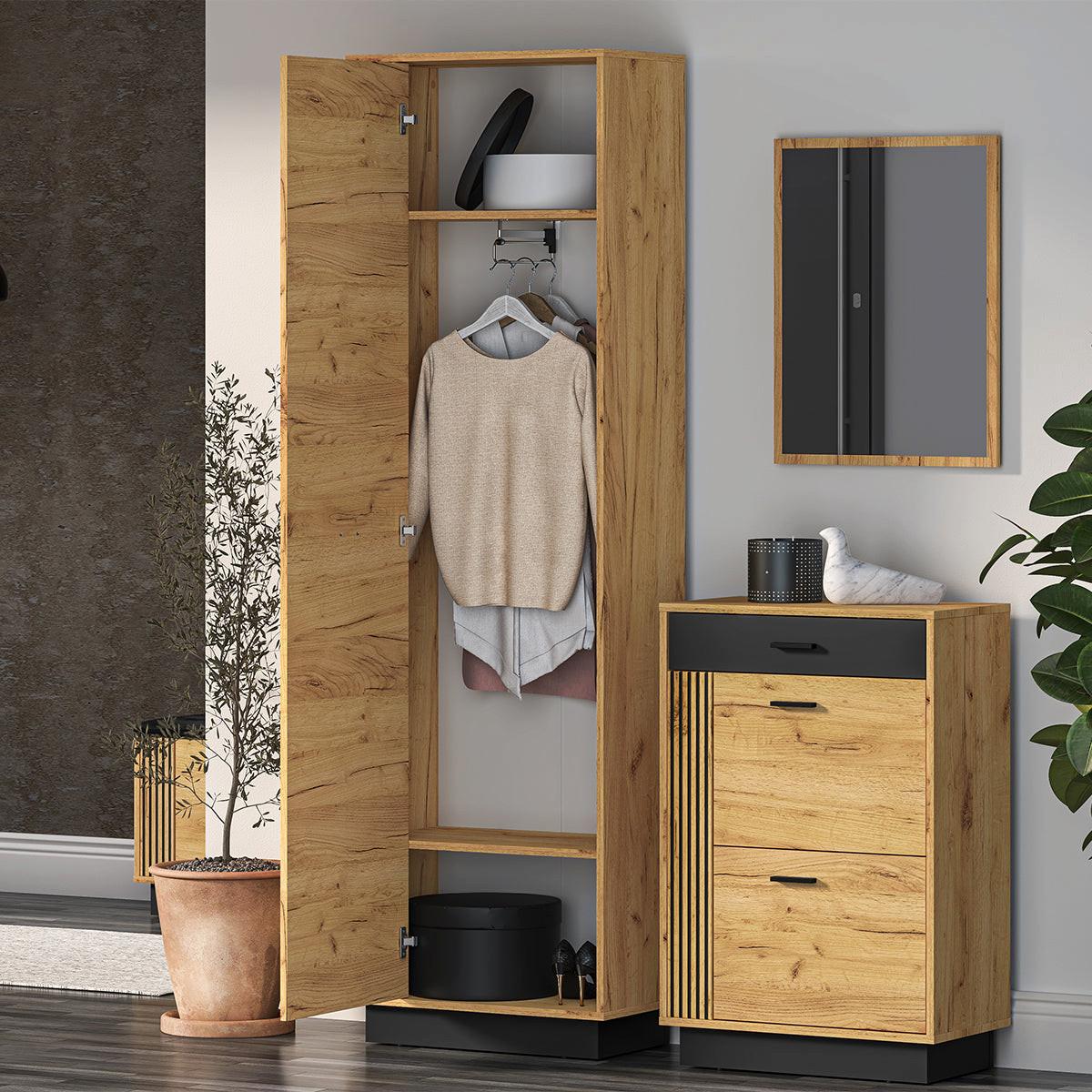 VITRINE Nilo Holz - Braun, Holzwerkstoff (60/200/34cm) - Petits-meubles