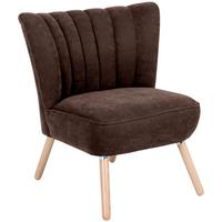SESSEL Kadisha Bezug Velourstoff Buche natur / braun - Dunkelbraun/Buchefarben, Kunststoff (70/80/66cm) - 58aufmkessel