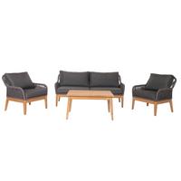 GARTENGARNITUR H56B Dunkelgrau - Dunkelgrau, Holz - MCW