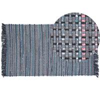 TEPPICH geflochten Besni 150/80 cm - Grau, Textil (80/150cm) - Beliani