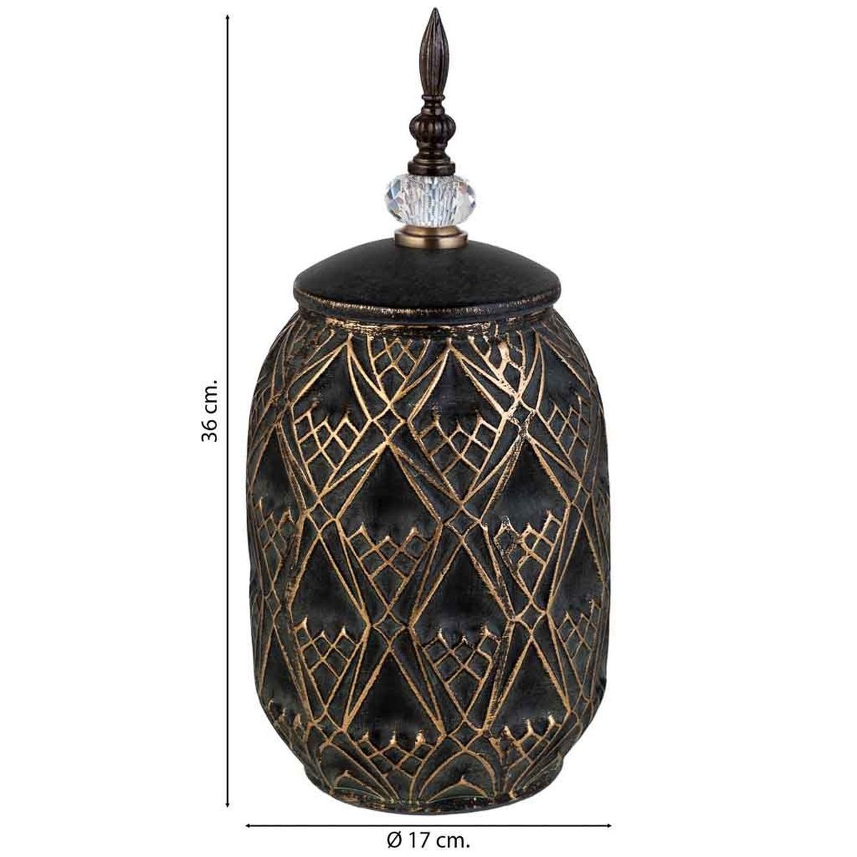 VASE aus Keramik, braun, 17x36cm - Braun, Keramik (36cm) - Wanderlust