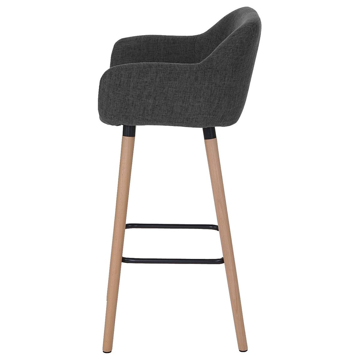 BARHOCKER Anthrazit 2er-Set - Anthrazit, Textil (53/99/45cm) - MCW