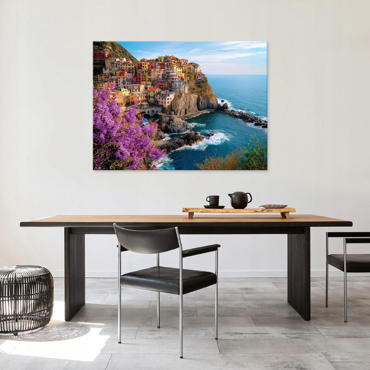 LEINWANDBILD Insel Ozean Blau 60x40 cm - Multicolor, Holzwerkstoff (60/40cm) - Wallarena