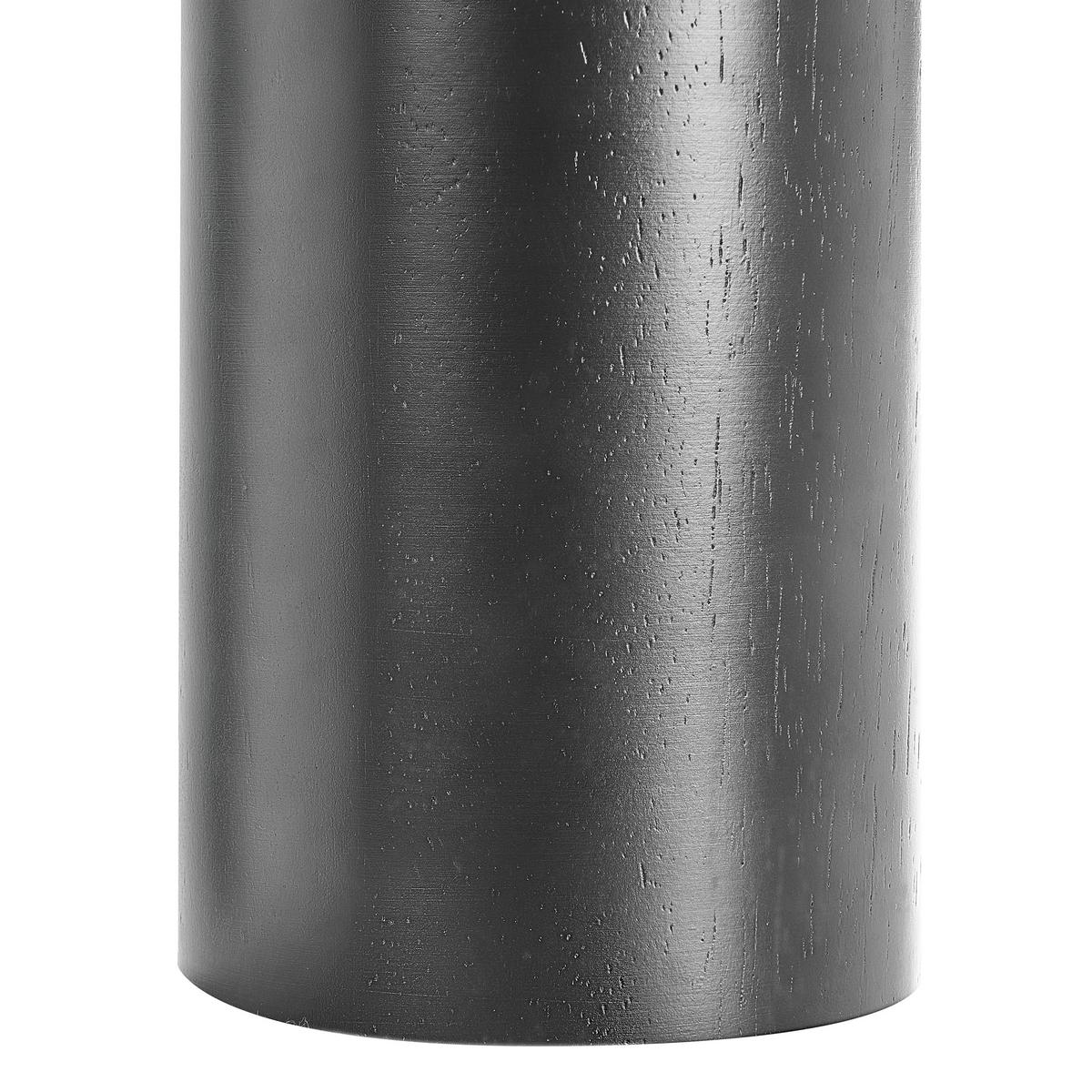 TISCHLAMPE Holz Schwarz Abens - Schwarz/Weiß, Holz (27/27/35cm) - Beliani