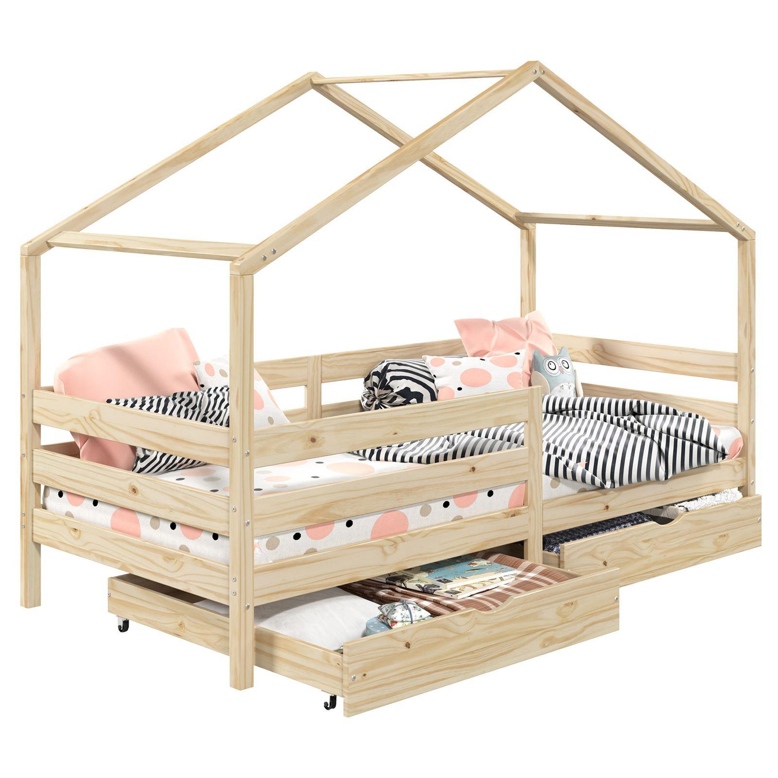 HAUSBETT ENA 90X200 CM - Naturfarben, Holz (96/148/206cm) - IDIMEX