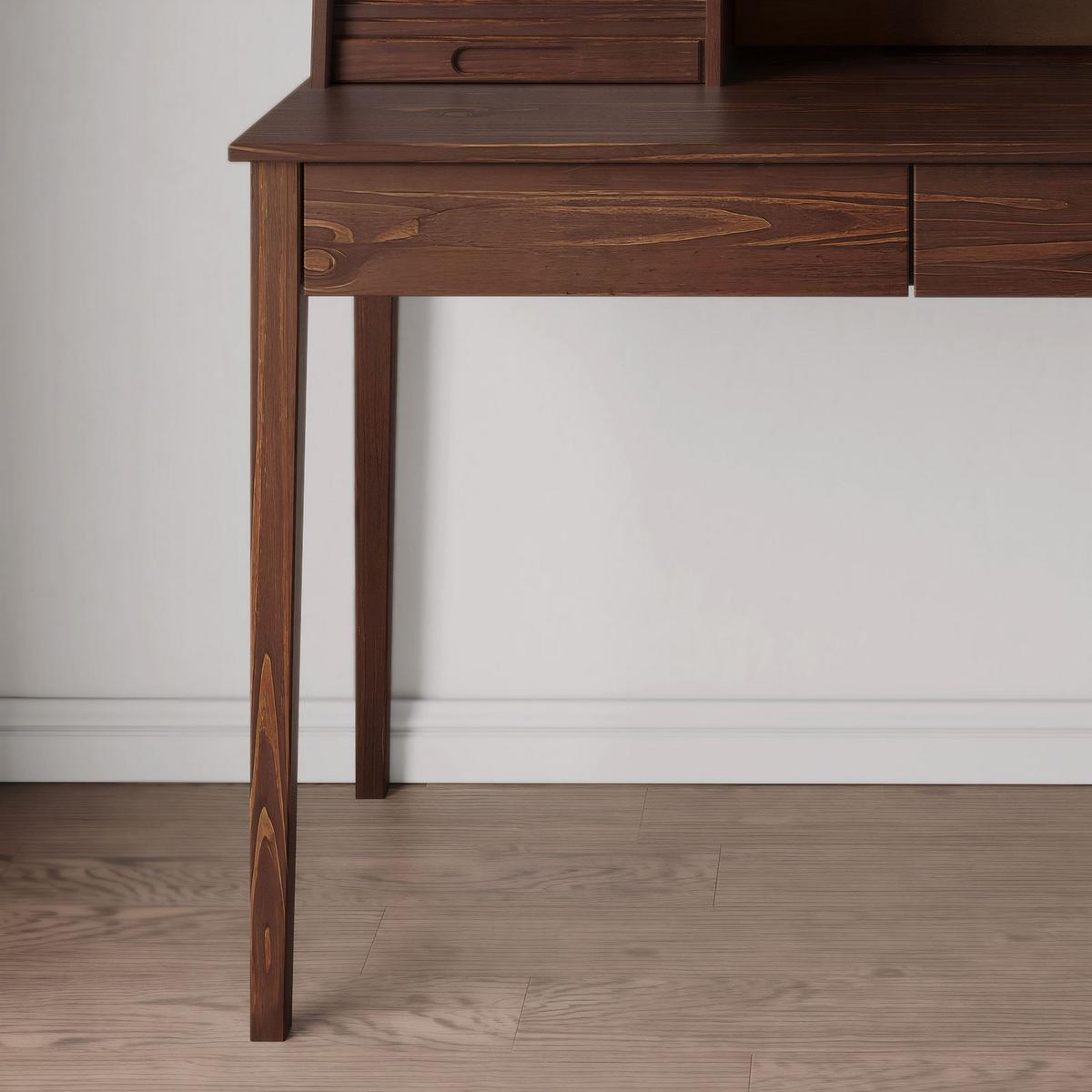SCHREIBTISCH ALISA nussbaum - Nussbaumfarben, Holz (54/114/122cm) - IDIMEX