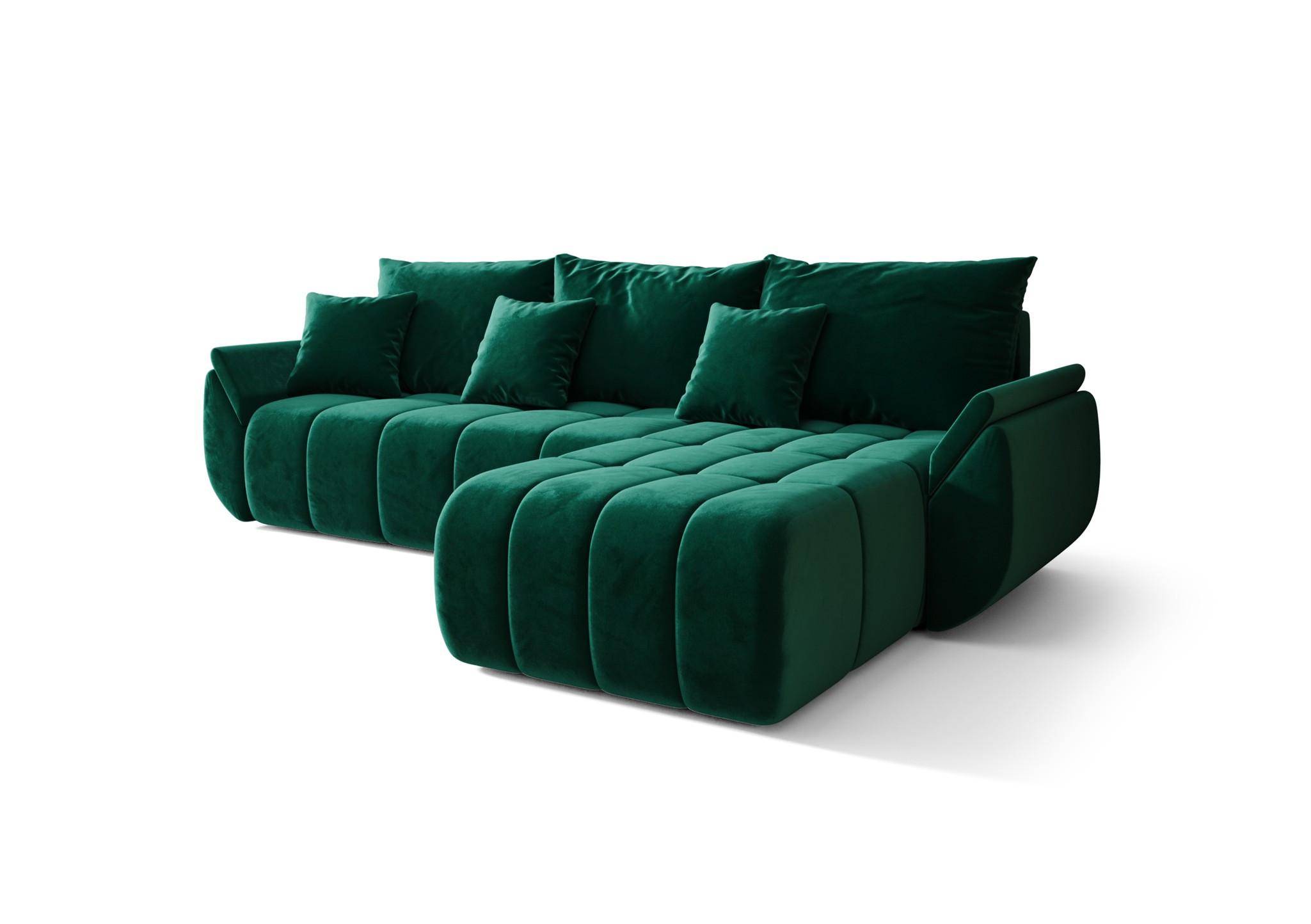 ECKSOFA Louise - Grün, Holzwerkstoff/Textil (280/185cm) - Fun Möbel