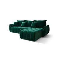 ECKSOFA Louise - Grün, Holzwerkstoff/Textil (280/185cm) - Fun Möbel