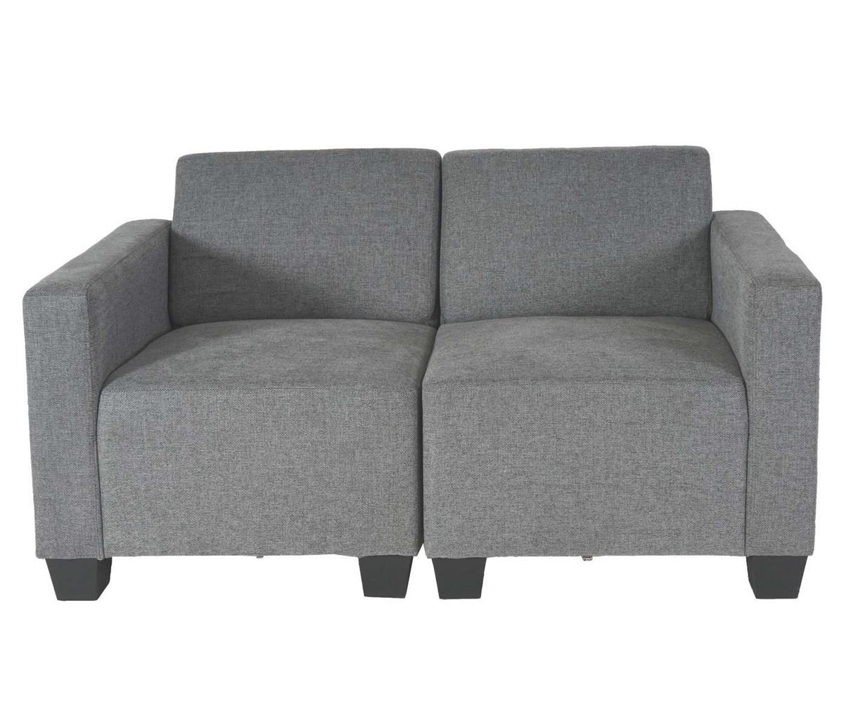 2-SITZER SOFA COUCH MODULAR Grau - Grau, Textil (136/76/72cm) - MCW