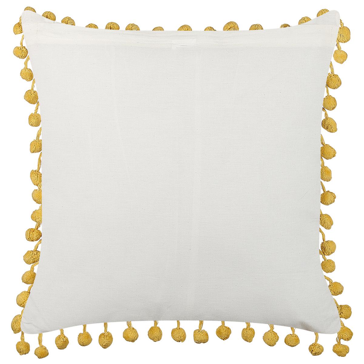 DEKOKISSEN 2er-Set Cremeweiß 45/45 cm Lycrois - Ecru, Naturmaterialien/Textil (45/45cm) - Beliani