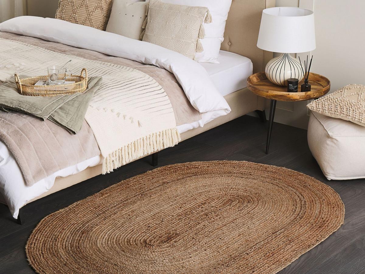 KURZFLOR-TEPPICH Demirci 180/120 cm - Beige, Naturmaterialien (120/180cm) - Beliani