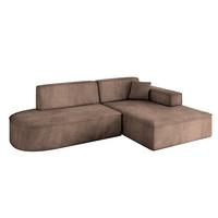ECKSOFA Ottomane Rechts IREA-L1-v4 - 232x165x77 cm Braun - Braun, Holzwerkstoff/Textil (232/165cm) - ALTDECOR