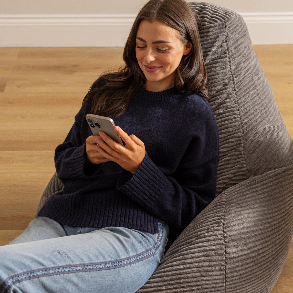 SITZSACK Dalton - Dunkelgrau, Kunststoff/Textil (82/76/82cm) - icon