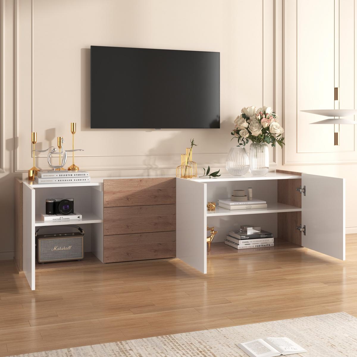 TV-ELEMENT Weiß 171.5/35/47 cm - Weiß, Holz (35/47/172cm) - Urban Meuble